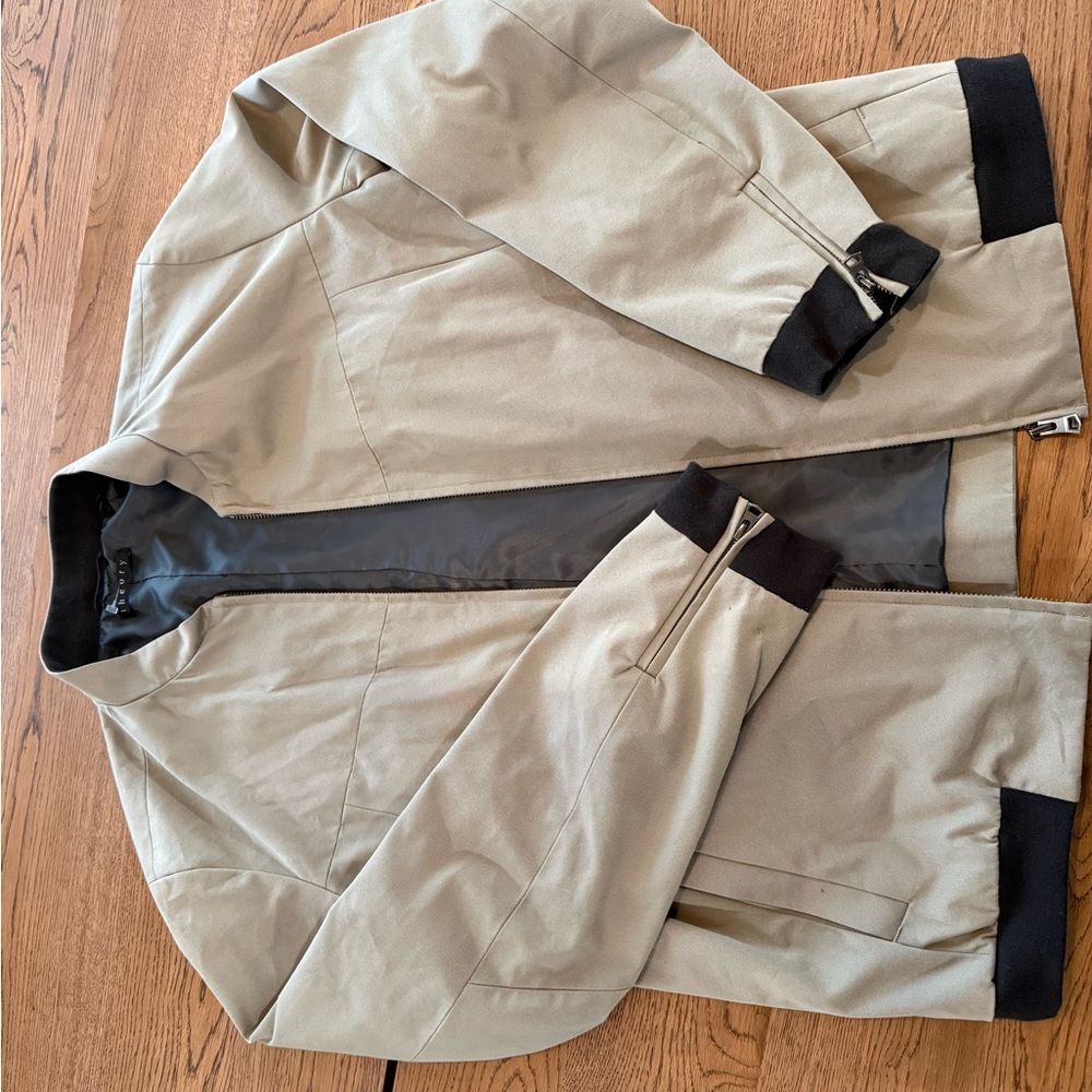 Theory Maxwell Black and Beige Jacket
